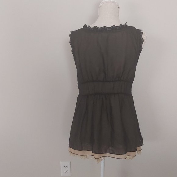 Odille Black Lace Top 8 - Picture 2 of 9